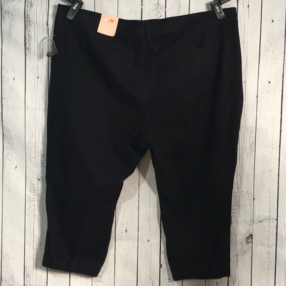 NWT EVRI capri pants elastic hem Plus 24W - Picture 3 of 8